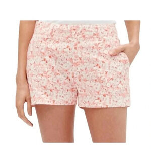 GAP | Women’s Coral Pink/White Floral Print 3” City Chino Cotton Shorts Size 12